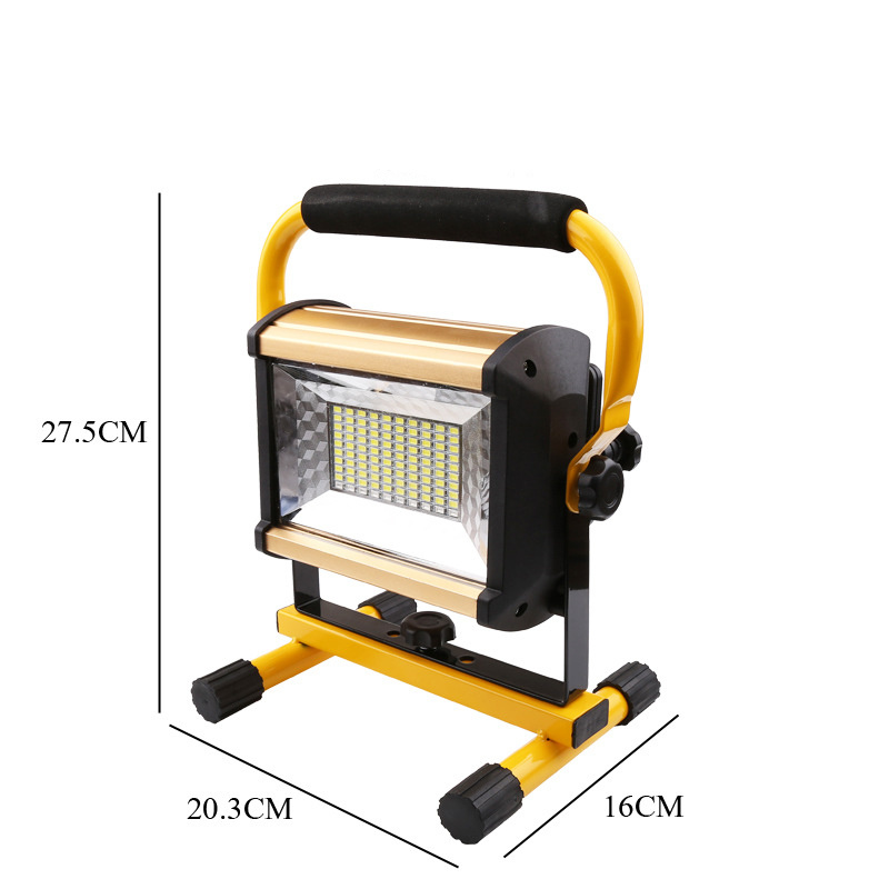 2PCs Waterproof IP65 100W LED Floodlight Rechargeable 100LED Portable LED Floodlight Work Light Flood Light Working Camping Lamp