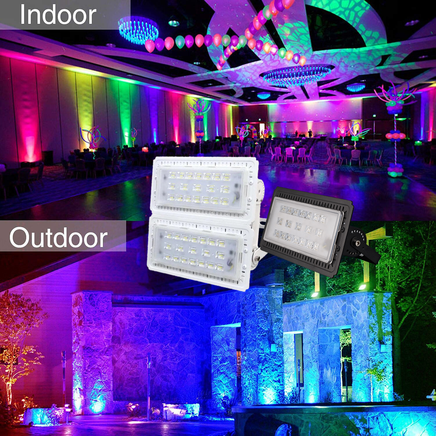 10pcs Bluetooth Led Floodlight Rgb Module 25W ac220v Outdoors Waterproof Ultrathin Extensive Light Lamp App Control