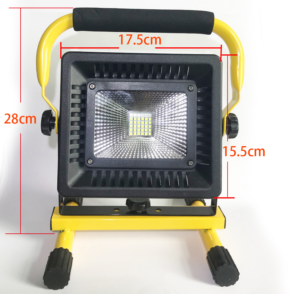 50W 3 Colors Portable LED Floodlight Work Light Rechargeable Battery Powered COB LED Flood Light Spot Camping Emergency Lamp