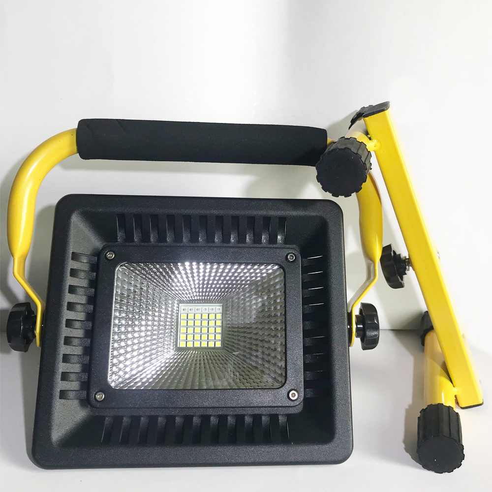 50W 3 Colors Portable LED Floodlight Work Light Rechargeable Battery Powered COB LED Flood Light Spot Camping Emergency Lamp