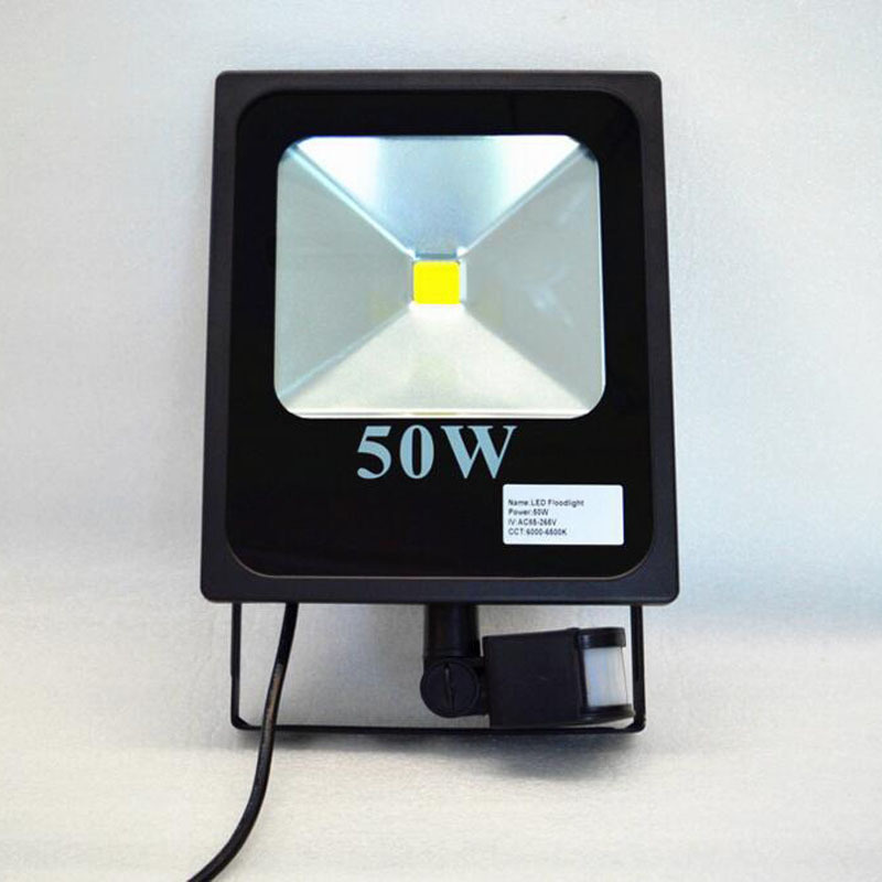 20pcs 10W 20W 30W 50W Refletor Spot Exterieur PIR Infrated Motion Sensor Flood Garden Light LED Waterproof AC 85-265V Floodlight