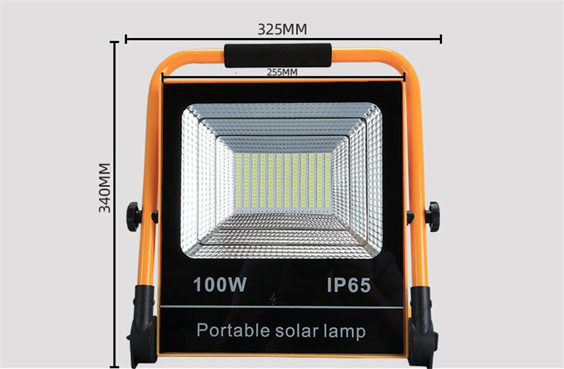 6pcs Portable 50W 100W LED Solar Powered Integrated Rechargeable Floodlight LED Searchlight Outdoor Work Lamp+ usb charger