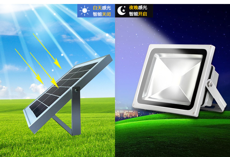 10pcs Portable 50W 100W LED Solar Powered Integrated Rechargeable Floodlight LED Spotlight Searchlight Outdoor Work Lamp