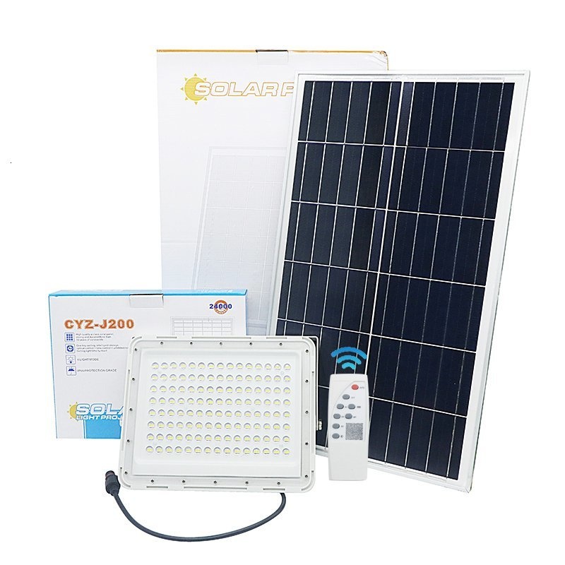 Led Solar Light Flood Light 60W 120W 200W Solar Floodllight Outdoor Waterproof Security Light Sensor with Remote Control