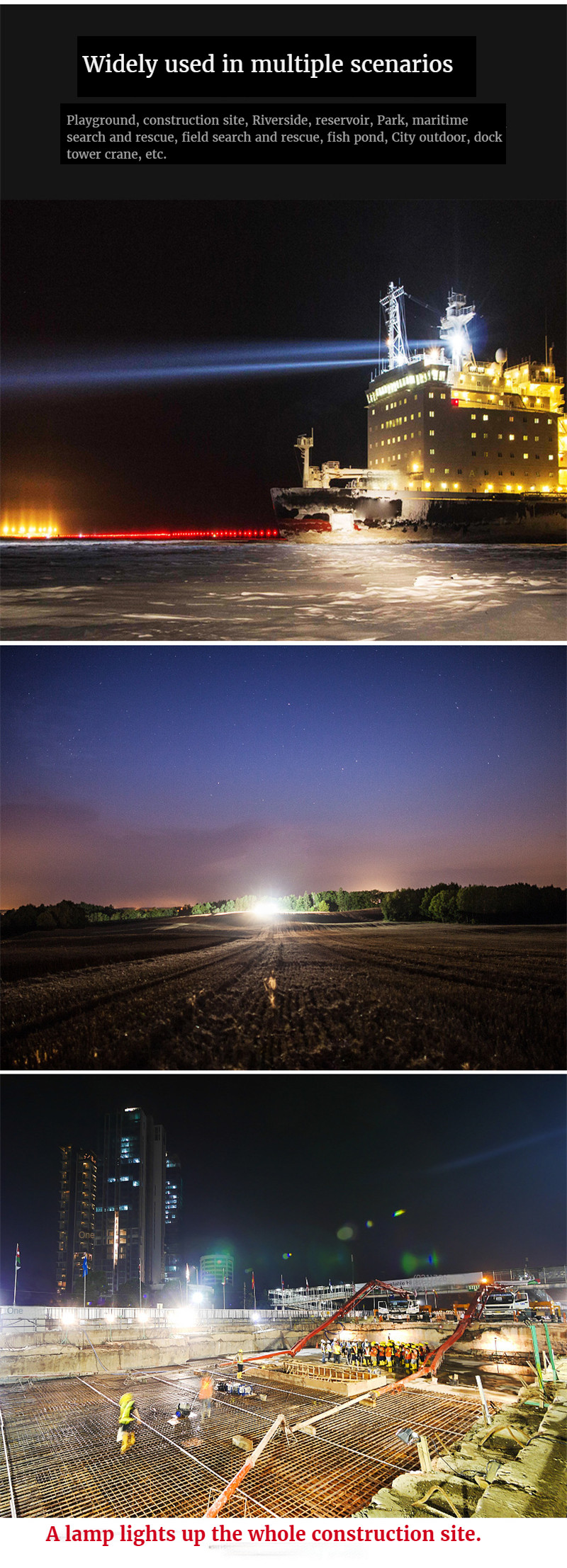 Outdoor Lighting Led Flood Light Outdoor Focos Spotlight Led Floodlight Professional Lighting Street Lamp Waterproof IP65 800W