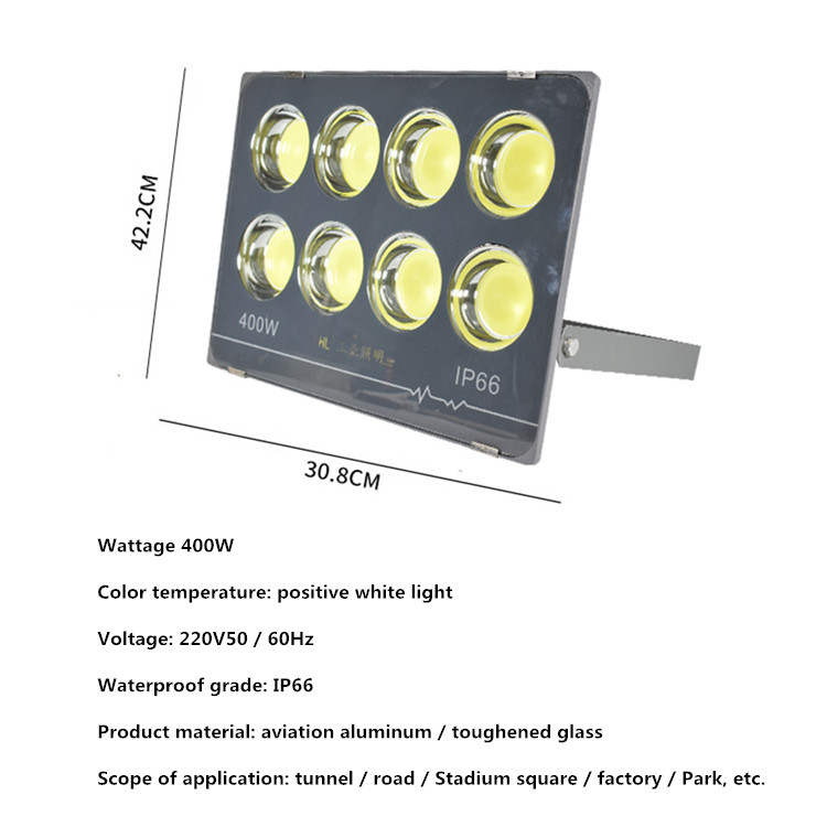 LED Flood Light Super Bright LED Security Lights IP66 Waterproof Ultra-Thin Work Light Fixture Landscape Spotlight 300W 500W