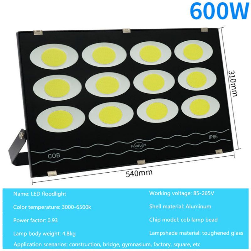 Led Flood Light 220V Outdoor LED Spotlight Floodlight Wall Lamp Reflector IP65 Waterproof Lighting 50W 100W 200W 300W 400W Lamp