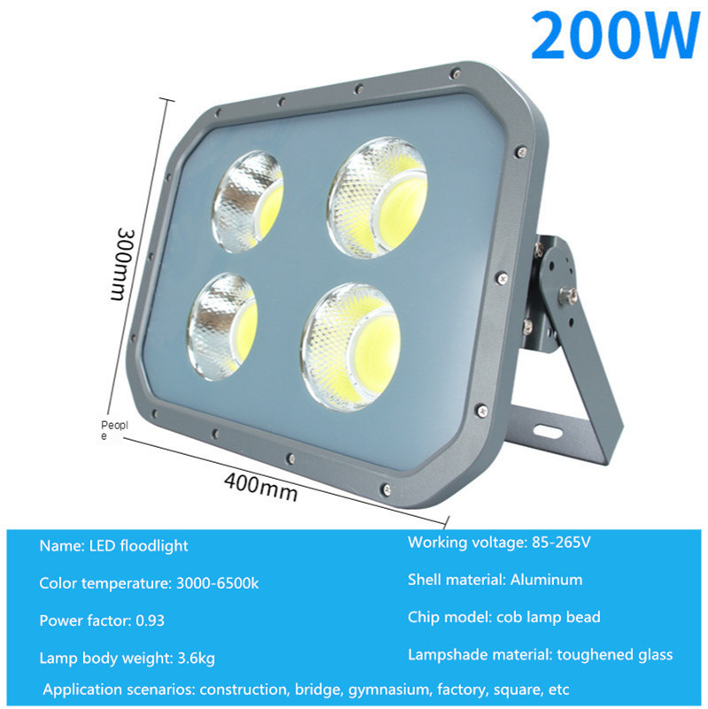 50W LED Flood Light Floodlight COB IP65 Waterproof Outdoor Wall Reflector Lighting Garden Square Spotlight Cold White 220V 110V