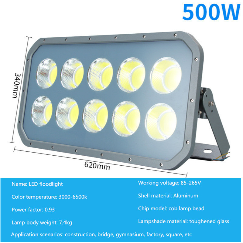 50W LED Flood Light Floodlight COB IP65 Waterproof Outdoor Wall Reflector Lighting Garden Square Spotlight Cold White 220V 110V