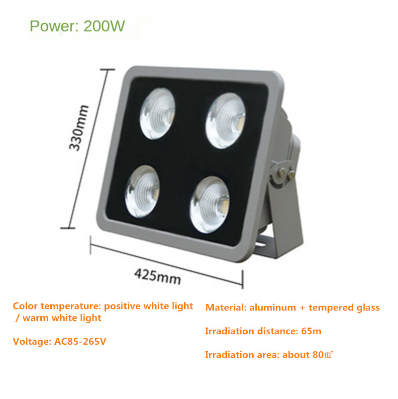 High-power Bright Spotlight IP65 Waterproof Stadium Light Square Lights Outdoor Wall Lighting Modern Refletor Light Projector