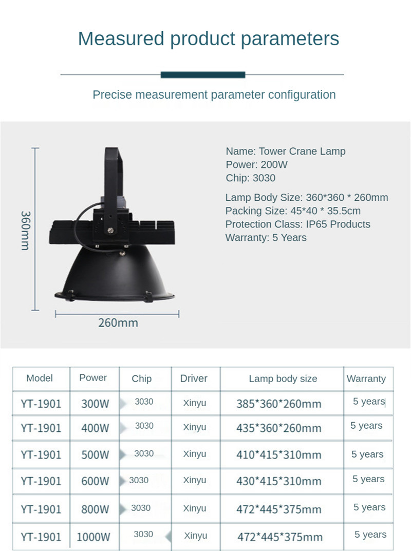 LED Modern Waterproof Outdoor Refletor Led Ip66 Garden Industial Outdoor Wall Lights Construction Site Lights 300W 400W 600W