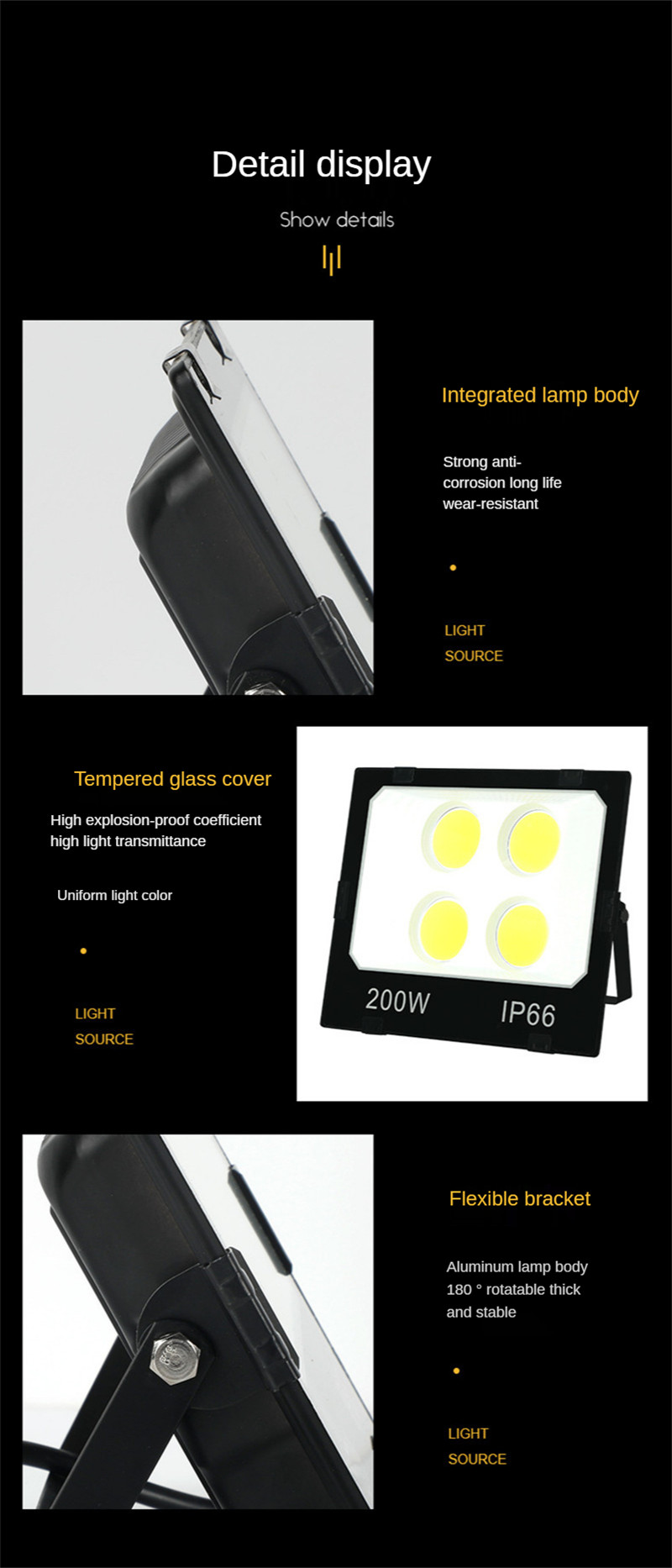 Led Spotlight Outdoor Highlight Outdoor IP66 Waterproof Lighting Floodlight Refletor Led Modern Waterproof Light Projector