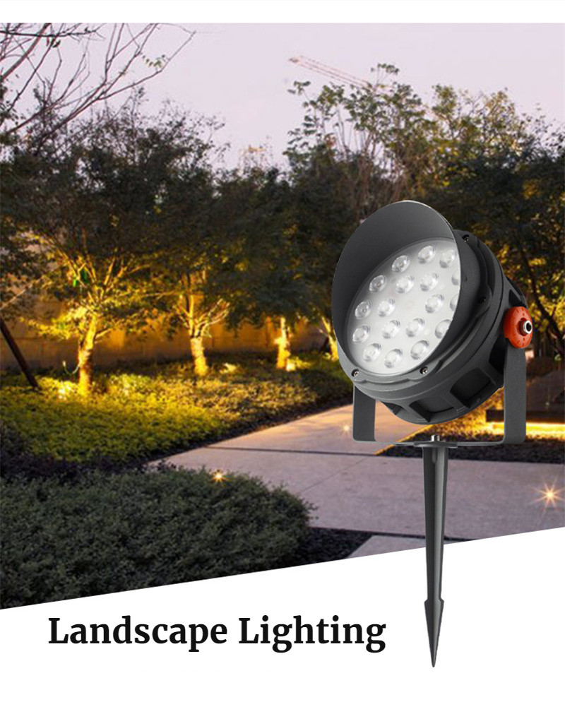 Outdoor Landscape Lighting IP67 Waterproof Colorful Lights Spotlights LED Ground Plug Light Tree Light Lawn Street Light 220V
