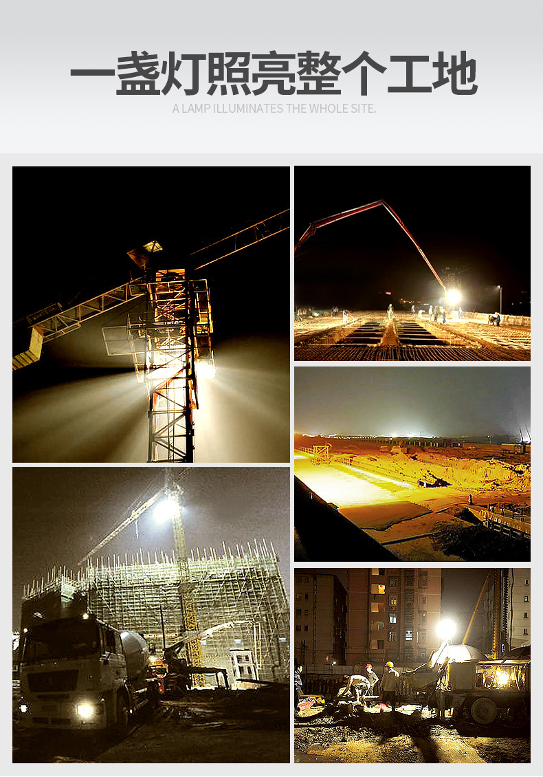 400/600/800/1000/2000 Watts Led Flood Light Outdoor Lighting Construction Crane Square Stadium Tunnel Searchlight Spot Ip65 220v