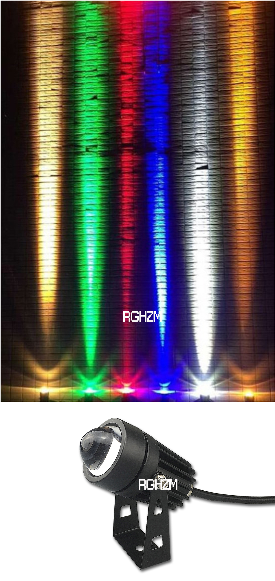 Outdoor LED Wall Spotlight 3W 10W Landscape Lighting 220V Red Green Blue Garden Decoration Lamp IP65 Waterproof One Beam Lights