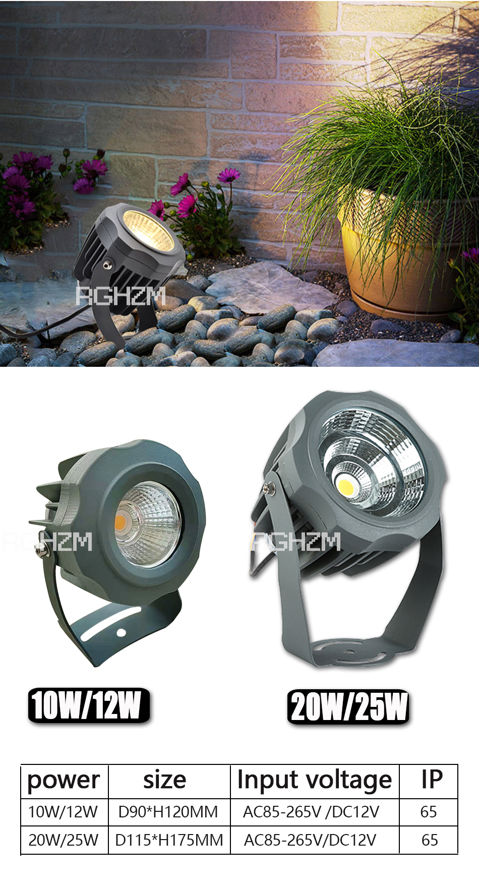 10W 20W 25W Led Flood Light AC110V 220V DC12V Outdoor Garden Spotlight IP65 Waterproof LED Street Lamp Landscape Lighting