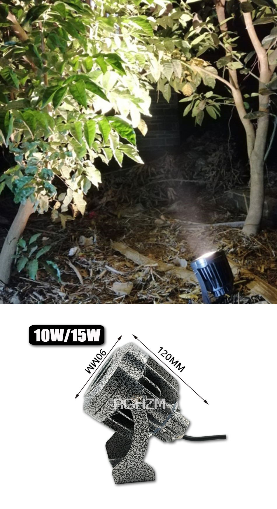 LED Lawn Light 15W Wall Washer Waterproof Floodlights Narrow Beam Spot Lamp Outdoor Landscape Lighting 100-240V Pillar Lighting