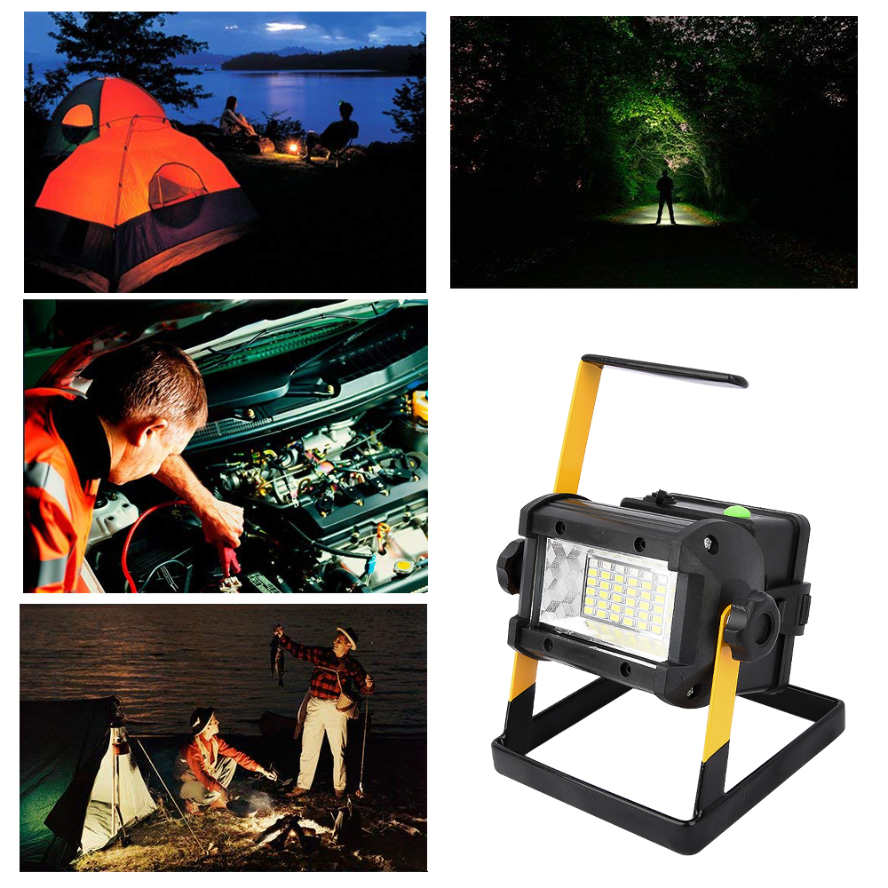 50W 36 LED Portable Rechargeable Work Flood Light Spot Emergency Outdoor Camping Floodlight for repair