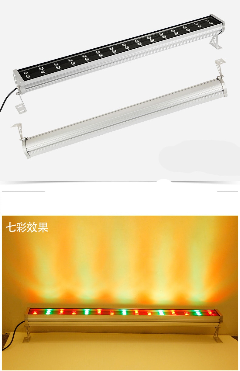 10Pcs/Lot 12W 18W 24W 36W 48W DC12V 24V Outdoor LED Wall Washer Landscape Light WW RGB Dmx512 RGB Wall Linear Lamp Floodlight