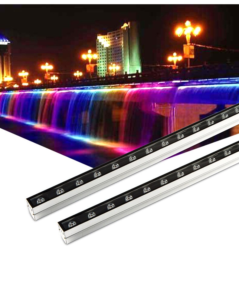 10Pcs/Lot 9w 12w 18w 24w LED Landscape Light AC85V-265V 12V 24V Outdoor Lights Wall Linear Lamp Floodlight Wall washer