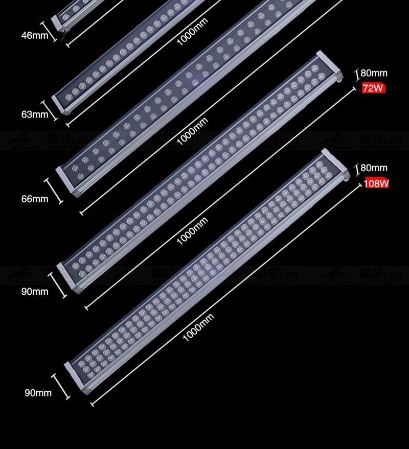 3Pcs/Lot Ac85-265v DMX512 24W 46*46*1000mm DMX512 RGB LED Wall Washer Street Light Garden Outdoor Square Flood LED Spotlight