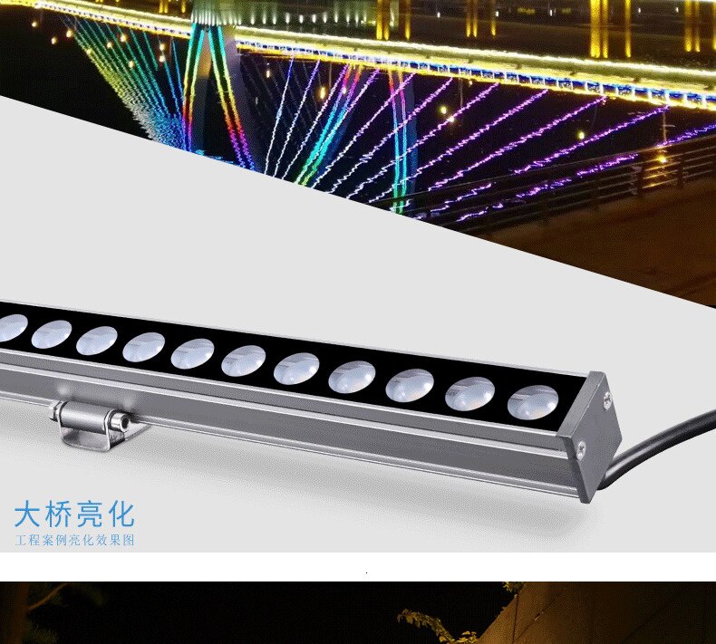 18W 24W 36W LED Wall Washer Landscape light RGB control DMX512 DC24V outdoor lights wall linear floodlight wall washer