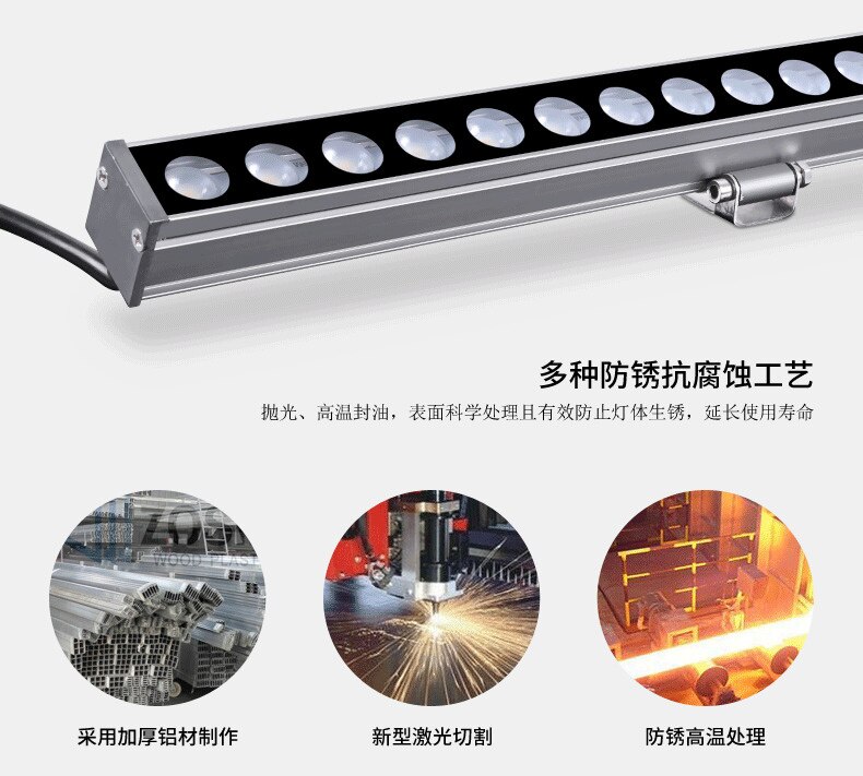 18W 24W 36W LED Wall Washer Landscape light RGB control DMX512 DC24V outdoor lights wall linear floodlight wall washer