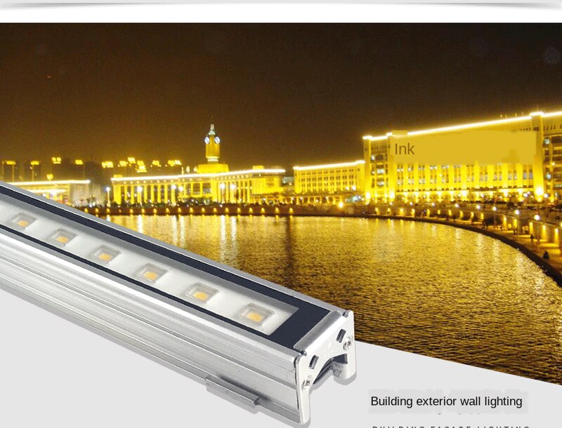 Wall Washer Led Light Outdoor 12W Led Spotlight Outdoor Flame Effect Lamp RGBW Colorful External Control Glass Washer