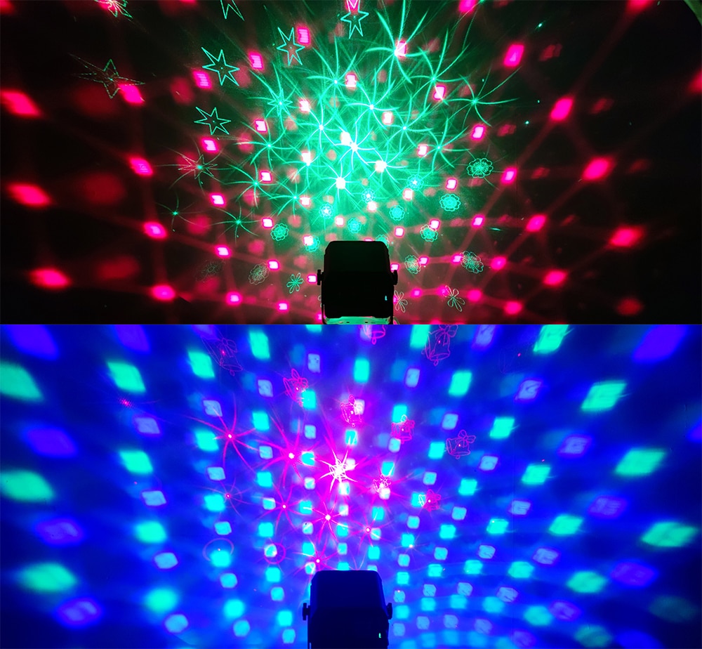Magic Ball Laser 2in1 Effect Light Stage Party Light Christmas DJ Projection Music Rhythm Pattern Light Laser Light