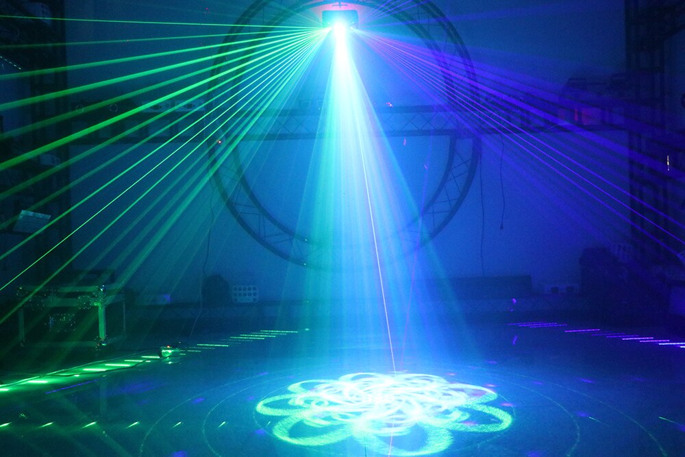 Stage Strobe + Laser 2in1 Effect Light Ktv Dj Scanning Laser Light RGB 3 Color Laser