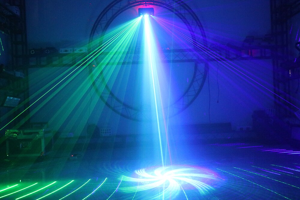 Stage Strobe + Laser 2in1 Effect Light Ktv Dj Scanning Laser Light RGB 3 Color Laser