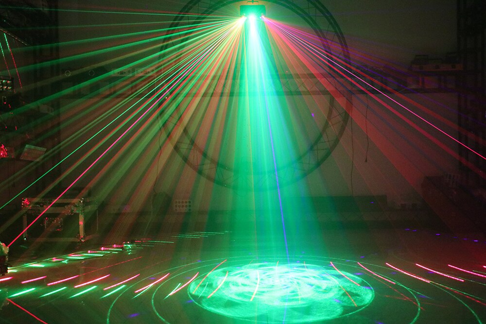 Stage Strobe + Laser 2in1 Effect Light Ktv Dj Scanning Laser Light RGB 3 Color Laser