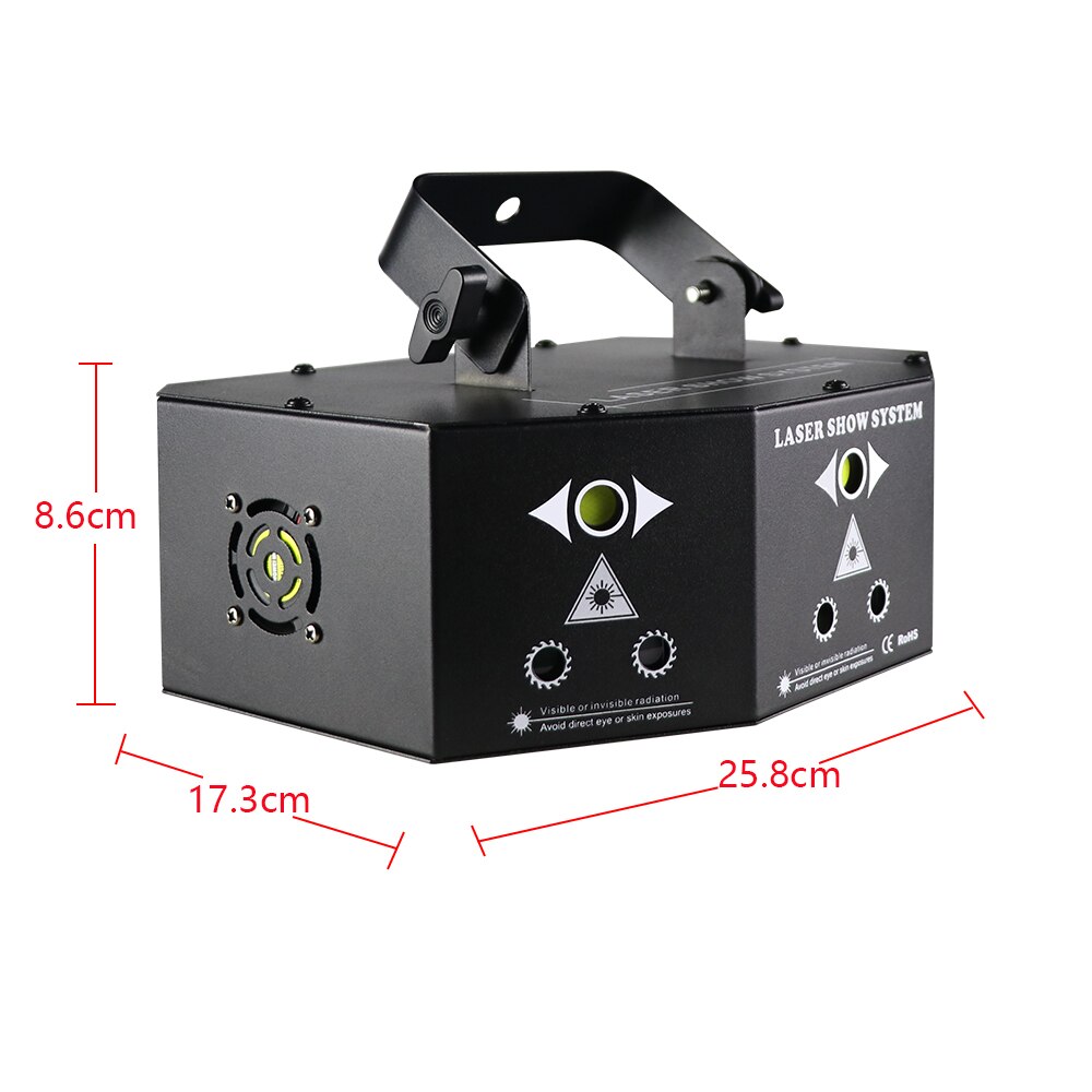 Stage Strobe + Laser 2in1 Effect Light Ktv Dj Scanning Laser Light RGB 3 Color Laser