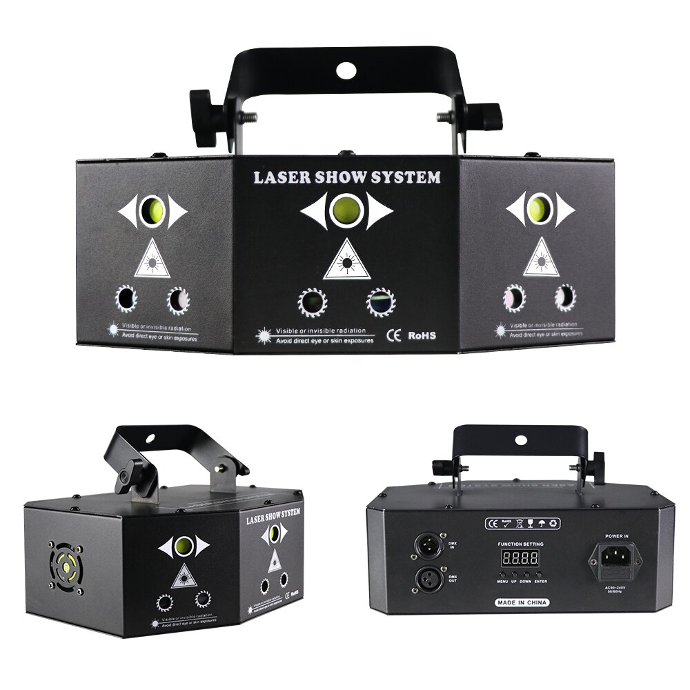 Stage Strobe + Laser 2in1 Effect Light Ktv Dj Scanning Laser Light RGB 3 Color Laser