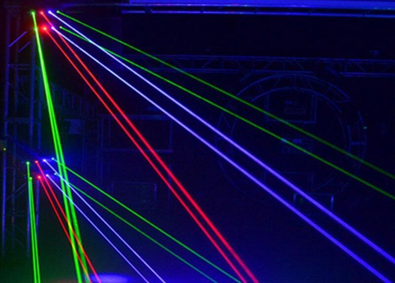2 PCS RGB 3-color Moving Laser Light Stage Spider Laser DMX512 Dj Light