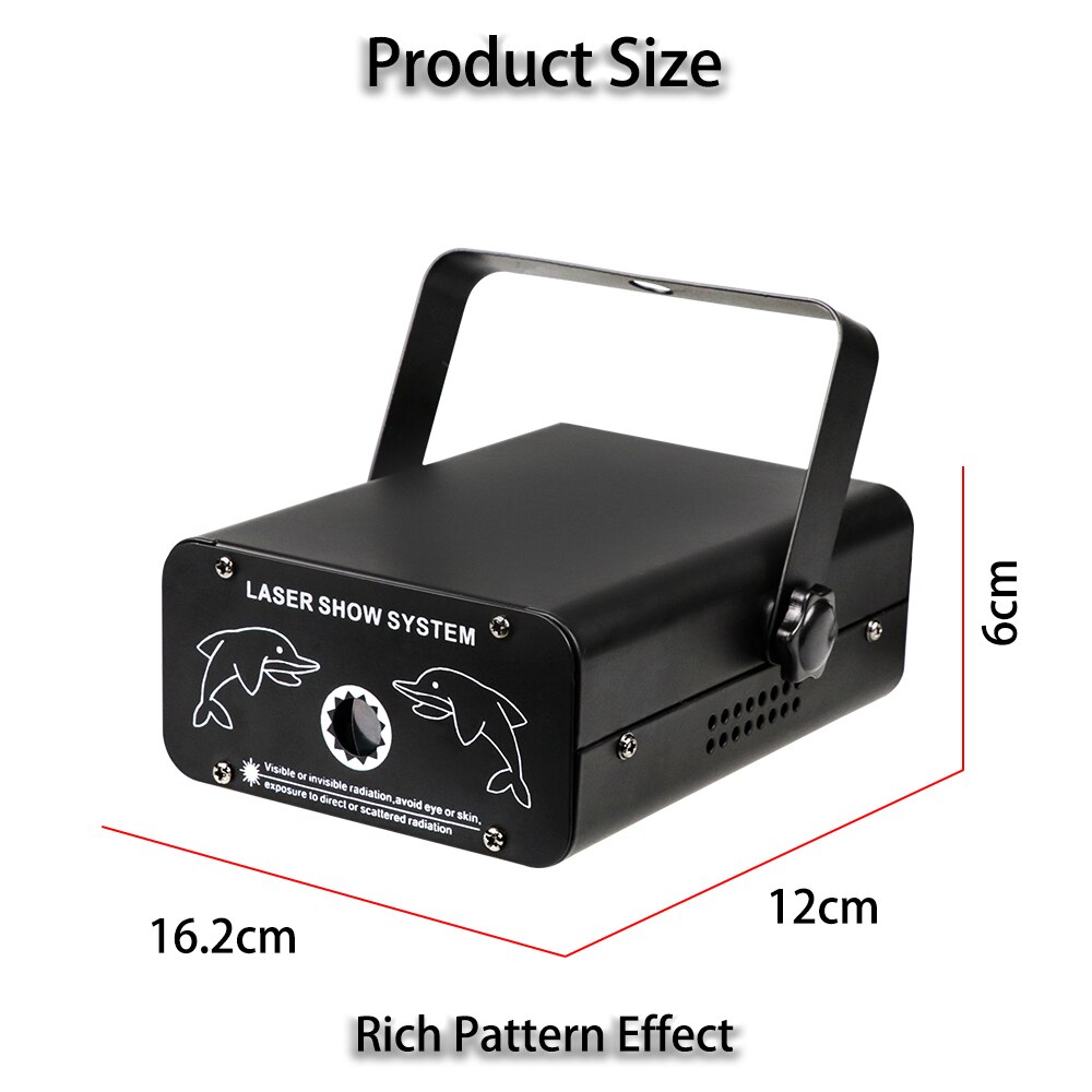 Laser stage lighting Single Hole Full Color Grating Animation Laser Light Voice Disco karaoke light Laser Projector