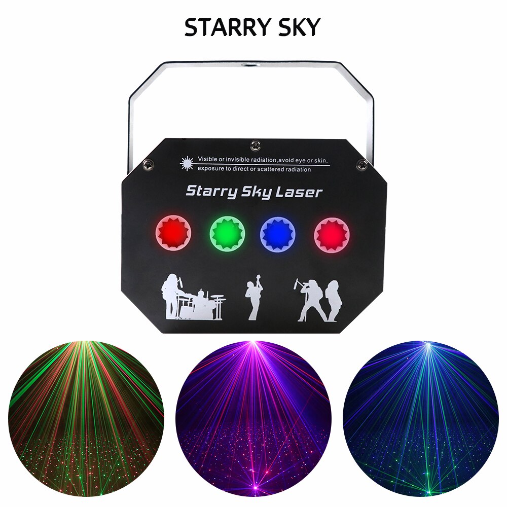RGB Full Color Starry Sky Laser Light Stage Dj KTV Bar Pattern Laser Projection Light Forefly Laser Effect