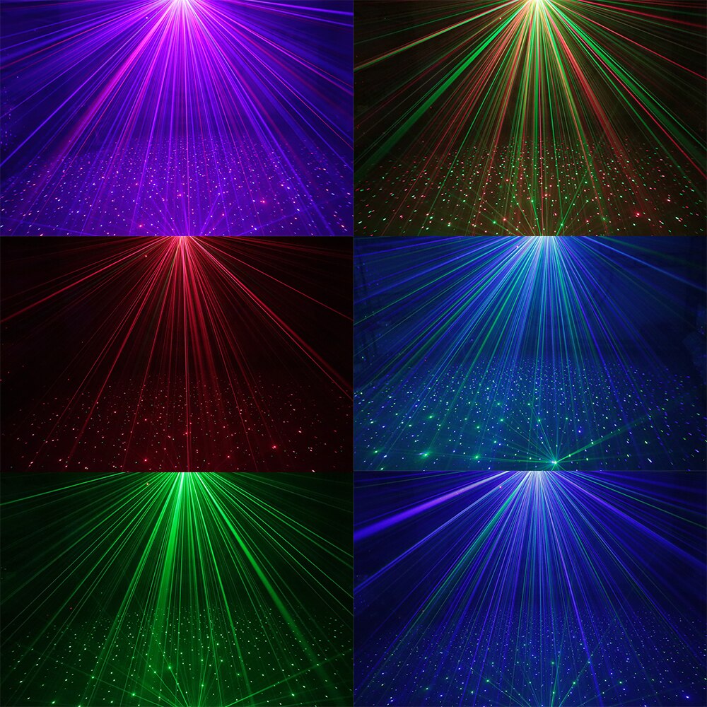 RGB Full Color Starry Sky Laser Light Stage Dj KTV Bar Pattern Laser Projection Light Forefly Laser Effect