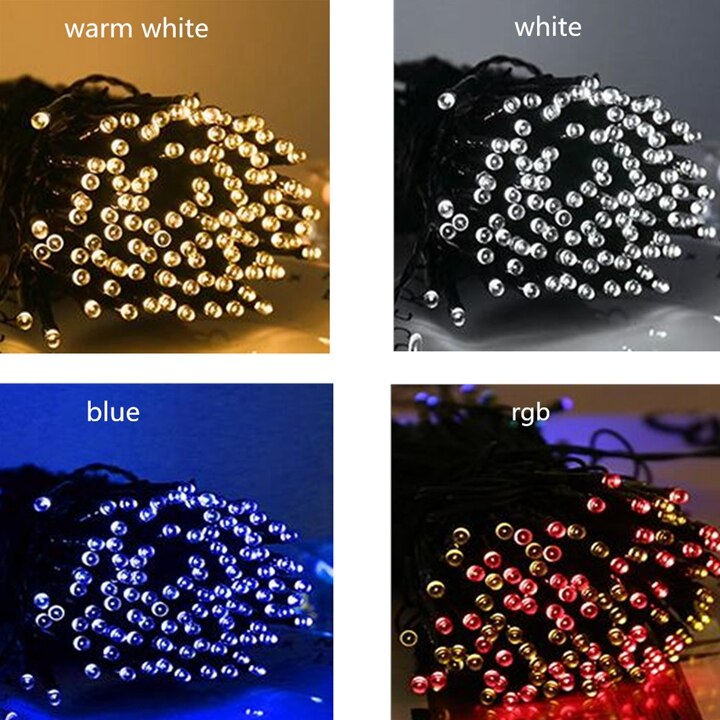 32M Solar String Lamps Xmas Waterproof Outdoor Garden Lighting Christmas Holiday Decoration Fairy Lights Navidad New year