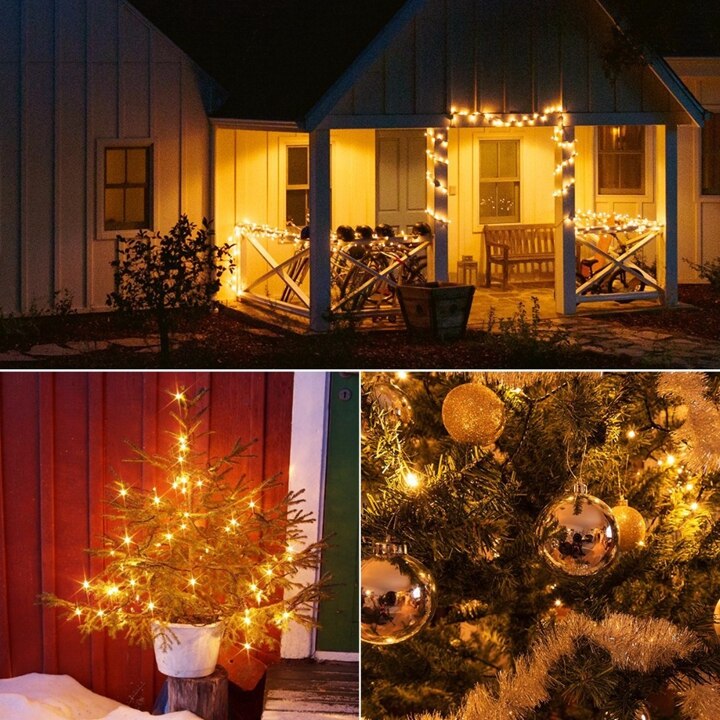 Outdoor Lighting String 33m 300 LED Solar Light for Garden Decoration Christmas Fairy Light Street Garland Home Solar Power Lamp