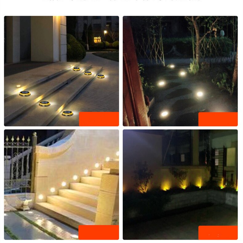 Waterproof Garden Pathway Deck Lights LED Lamp for Home Garden yard Driveway Lawn Road Lamp Outdoor Solar Powered Ground Light