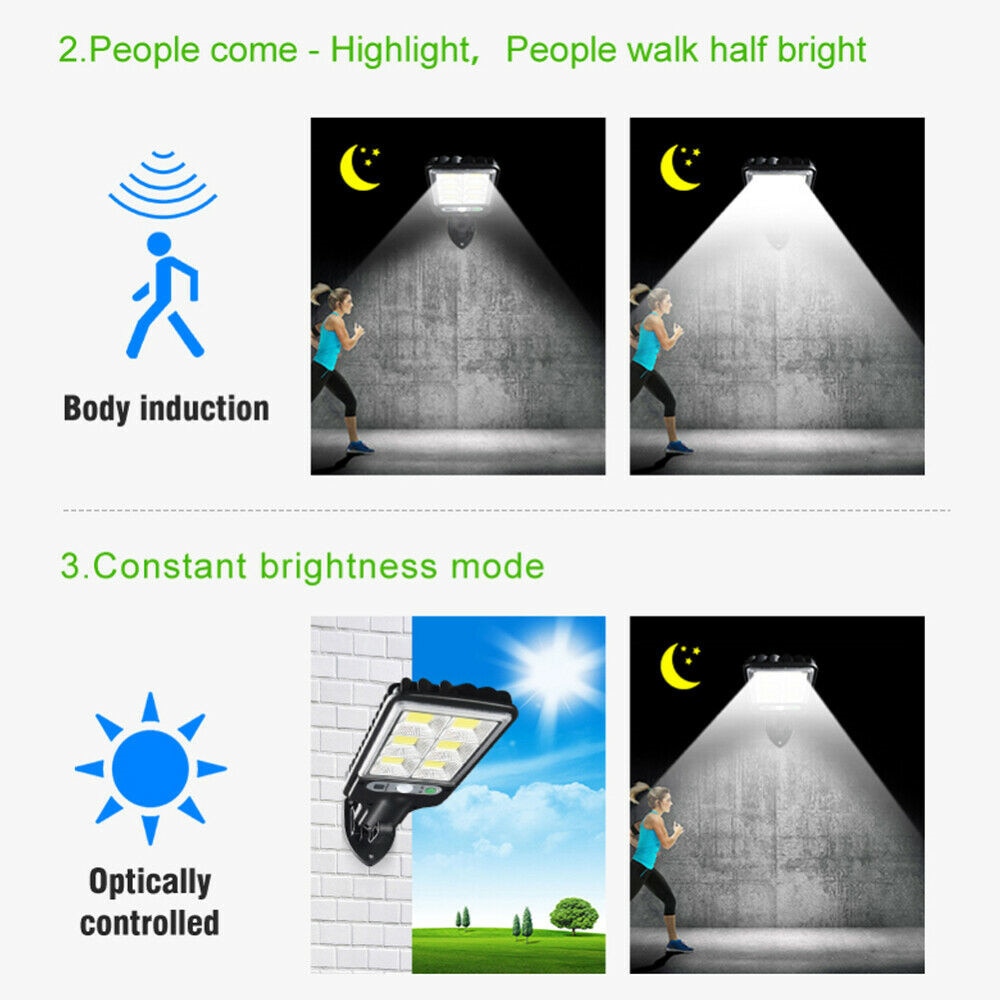 616B Solar Street Lights Outdoor Solar Lamp With 3 Light Mode Motion Sensor Wall Lighting for Garden Patio Path yard