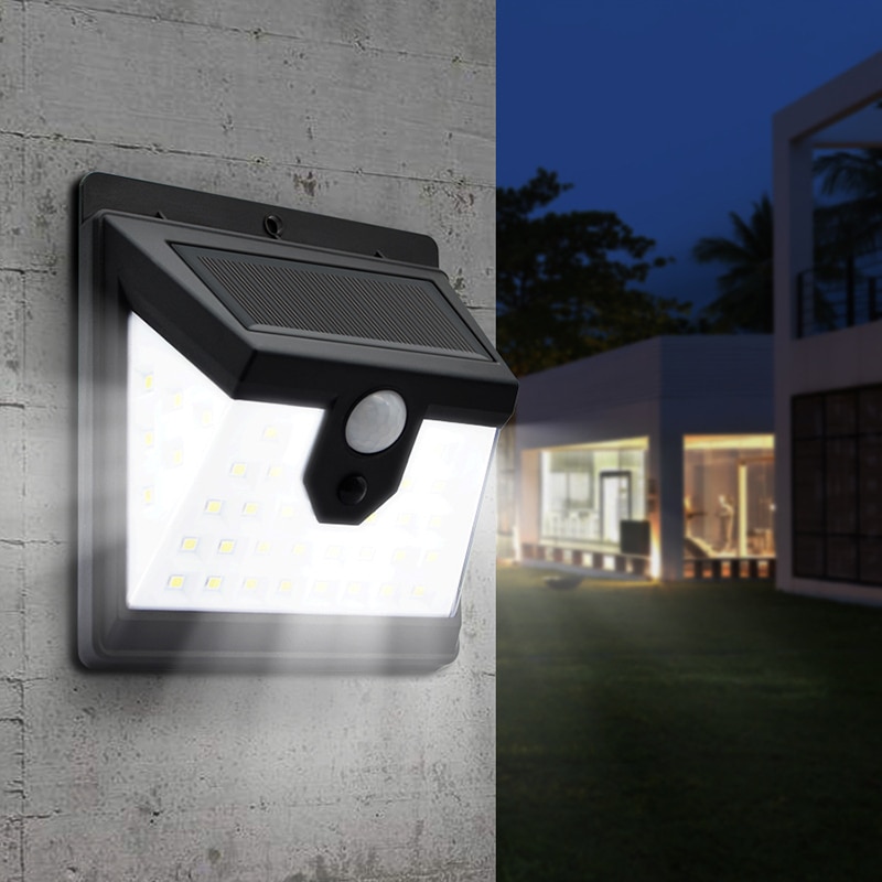 4pcs Outdoor Solar Lamp PIR Motion Sensor 40 LED Solar Light Wall Light Waterproof Solar Powered Sunlight For Garden Decoration
