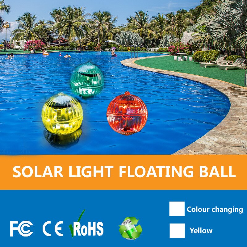 Floating Underwater Light Waterproof Solar Lamp Floating LED Light Underwater Light for Fish Tank Pond Swimming Pool Wedding