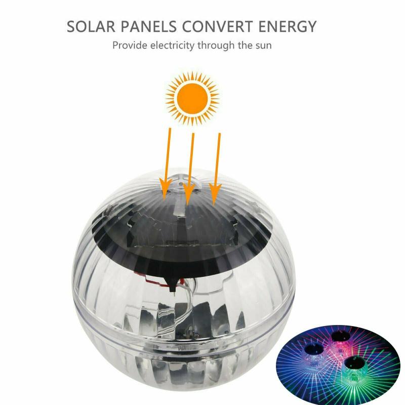 Floating Underwater Light Waterproof Solar Lamp Floating LED Light Underwater Light for Fish Tank Pond Swimming Pool Wedding