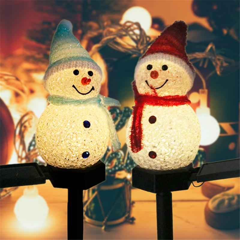 Solar Snowman Garden Lawn Lights Garden Landscape Decoration Lights Christmas Led Outdoor Plug Lights Waterproof yard Art Light