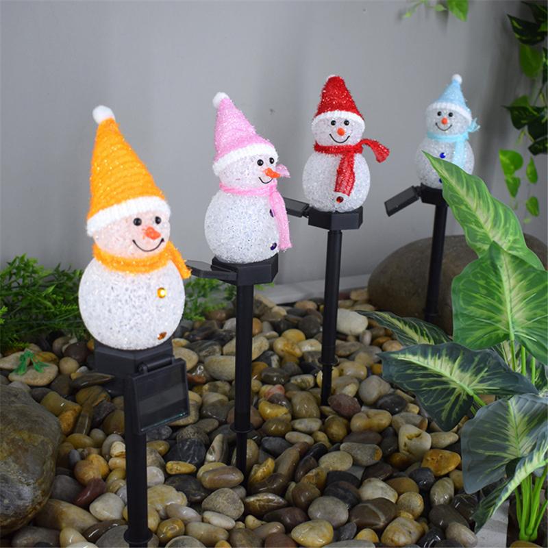 Solar Snowman Garden Lawn Lights Garden Landscape Decoration Lights Christmas Led Outdoor Plug Lights Waterproof yard Art Light