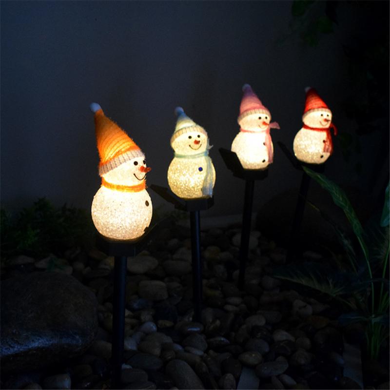 Solar Snowman Garden Lawn Lights Garden Landscape Decoration Lights Christmas Led Outdoor Plug Lights Waterproof yard Art Light