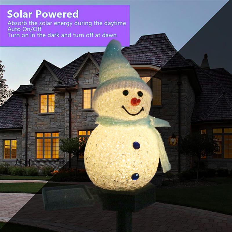 Solar Snowman Garden Lawn Lights Garden Landscape Decoration Lights Christmas Led Outdoor Plug Lights Waterproof yard Art Light