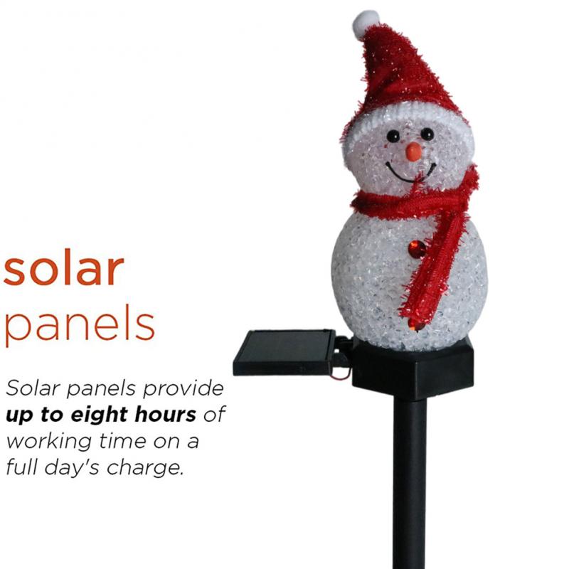 Solar Snowman Garden Lawn Lights Garden Landscape Decoration Lights Christmas Led Outdoor Plug Lights Waterproof yard Art Light